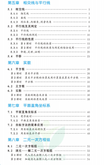 人教版七年级数学下册名师创新定制版资料下载