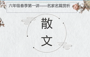 六年级语文名家名篇赏析视频课程